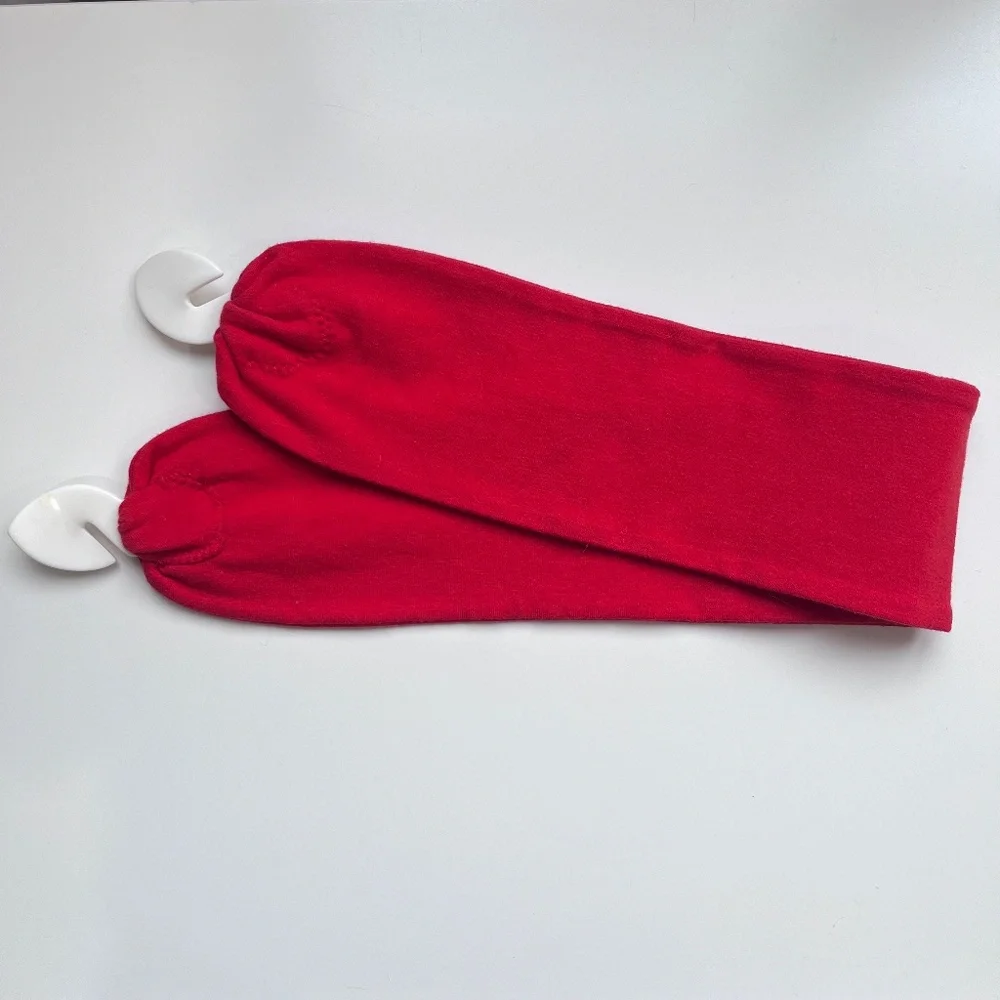 Vintage Kisslock Wide Red Fabric Stretch Belt